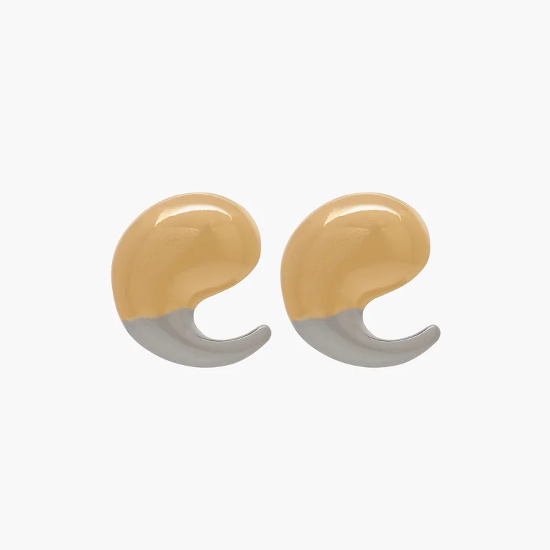 LIFESTYLE Dual-Tone Tear Drop Earrings for Women